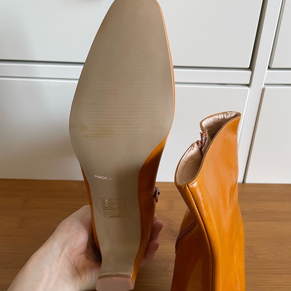 INTENTIONALLY BLANK Square Toe Thin Block Heel Bootie Size 7 - Picture 3 of 7